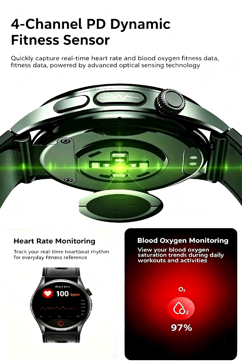 W9 Air-Pump Wellness Watch with ECG